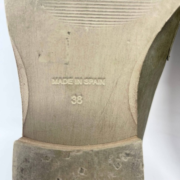 Sundance Embroidered Leather Mule Wms 38 Green Pewter Leather Embroidered Slide - Picture 10 of 11